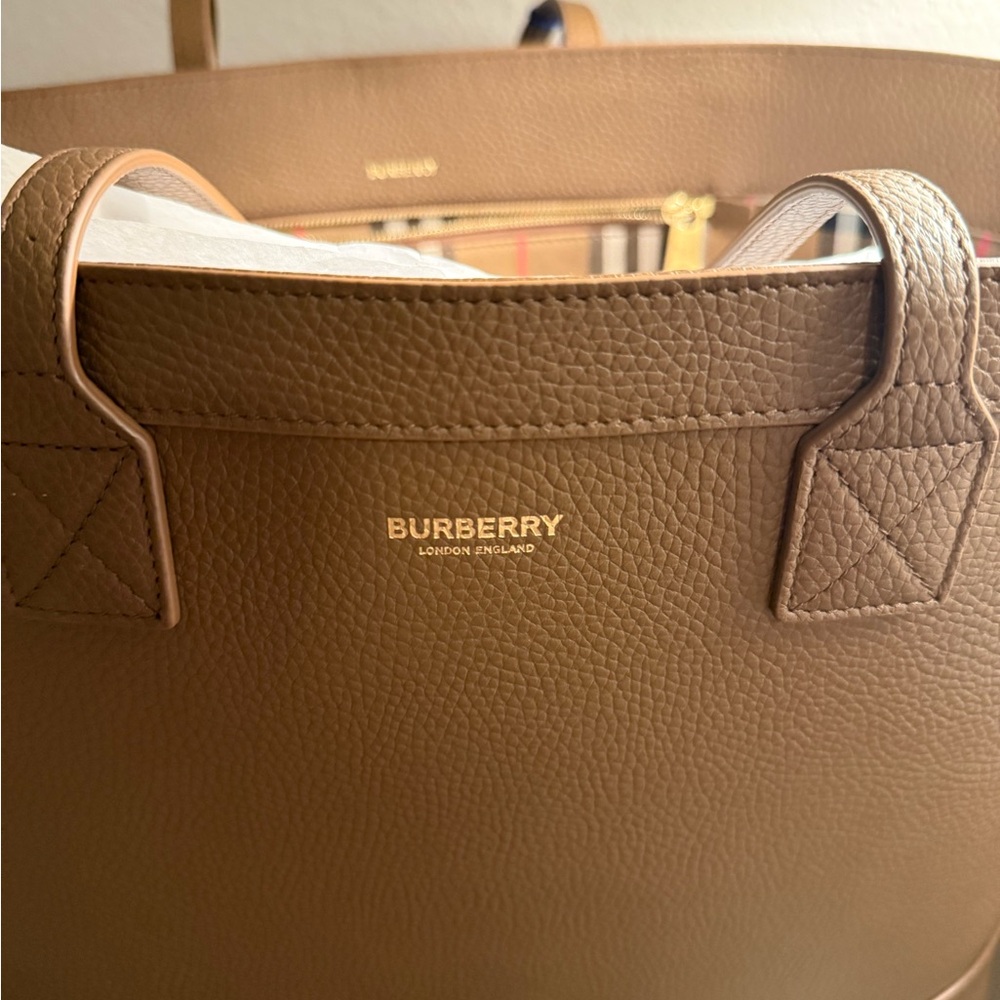 Burberry London Brown Leather Tote Bag
